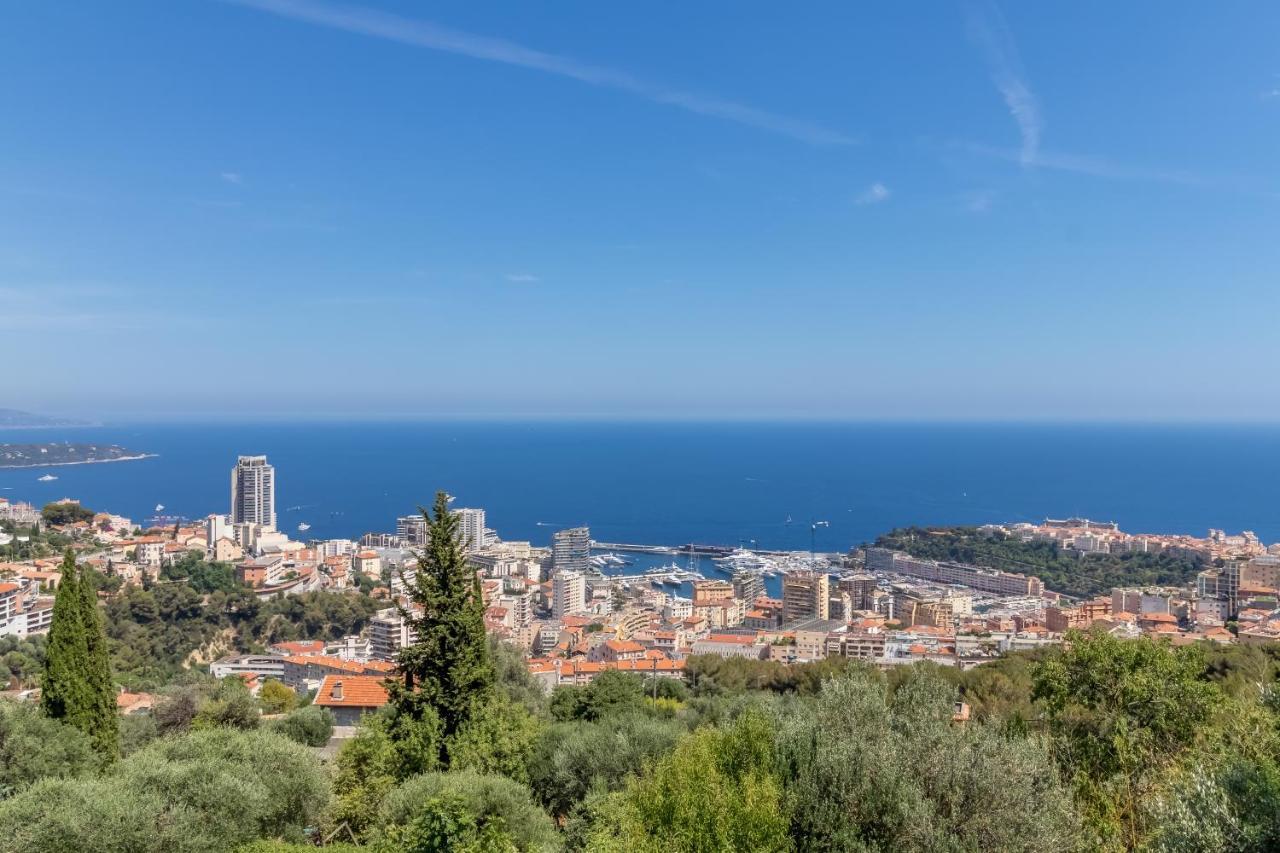Le Mas D'Angeline, Vue Mer, Jardin Commun, Parking, Voiture Requise, 10 Min En Voiture De Monaco, Route Etroite, Pente Raide, Croisement Limite, Sea View, Shared Garden, Parking, Car Required, 10 Min Drive From Monaco, Narrow Steep Road, Limited Pass Beausoleil Esterno foto