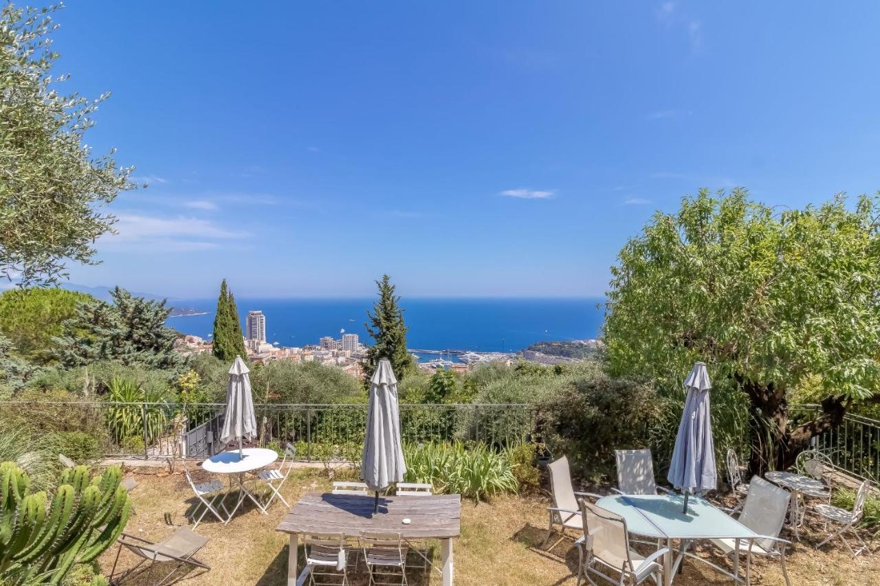 Le Mas D'Angeline, Vue Mer, Jardin Commun, Parking, Voiture Requise, 10 Min En Voiture De Monaco, Route Etroite, Pente Raide, Croisement Limite, Sea View, Shared Garden, Parking, Car Required, 10 Min Drive From Monaco, Narrow Steep Road, Limited Pass Beausoleil Esterno foto